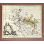 Historical Map of Merseburg and Surroundings to Leipzig and Halle, ''Accurater Geometrischer General