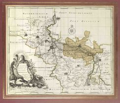 Historical Map of Merseburg and Surroundings to Leipzig and Halle, ''Accurater Geometrischer General