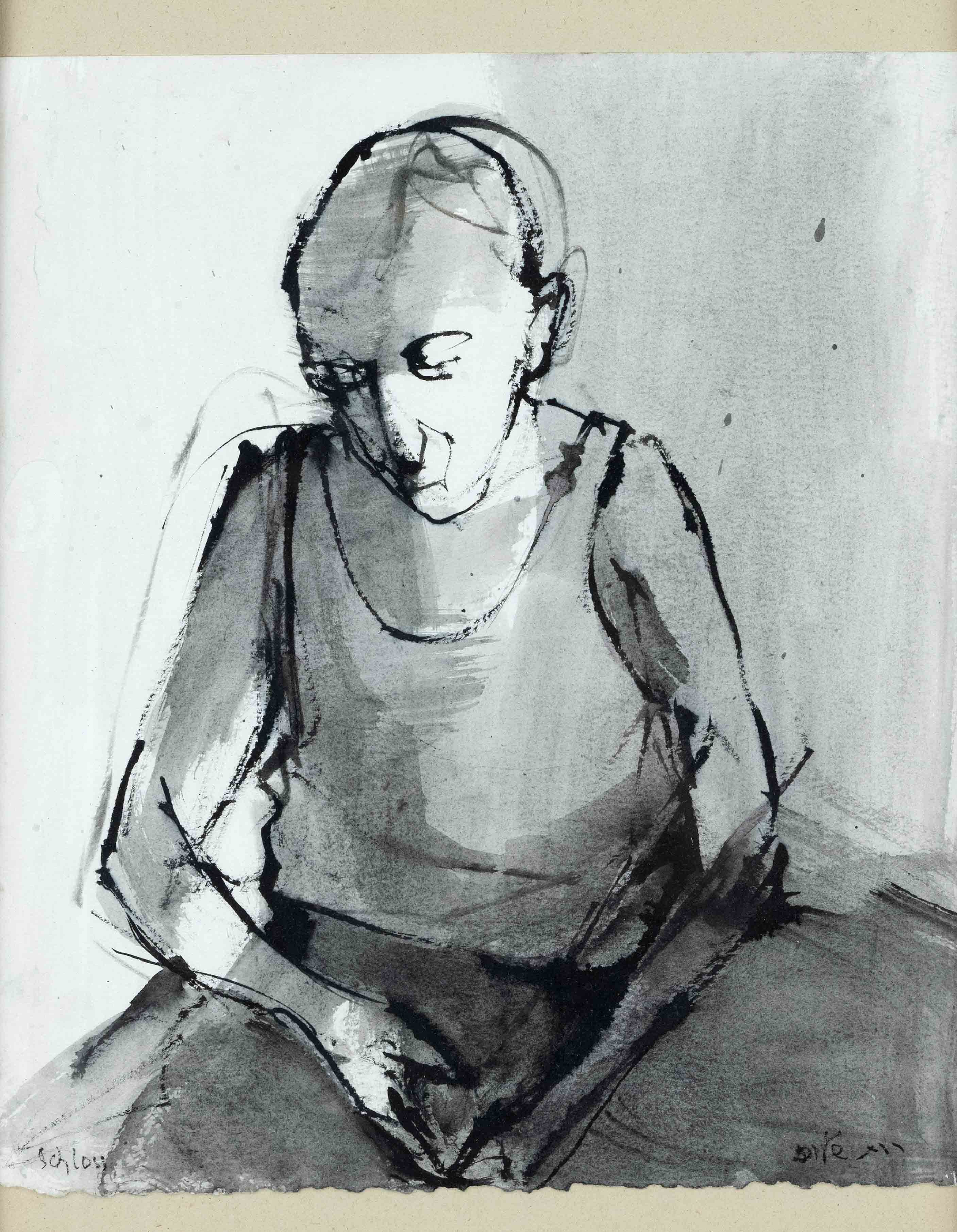 Ruth Schloss (1922-2013), Israeli painter and illustrator of German origin. In her paintings, she - Image 2 of 2