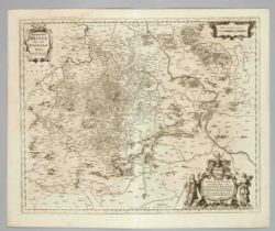 Historical map of the Margraviate of Meissen, ''Marchionatus Misniae una cum Voitlandia'',