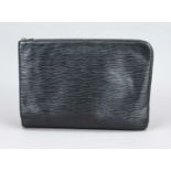 Louis Vuitton, Vintage Epi leather document wallet, black textured Epi leather with black smooth