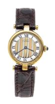 Cartier Vermeil tricolor, ladies quartz watch, Ref. 590004 circa 1990, gold-plated 925/000 silver