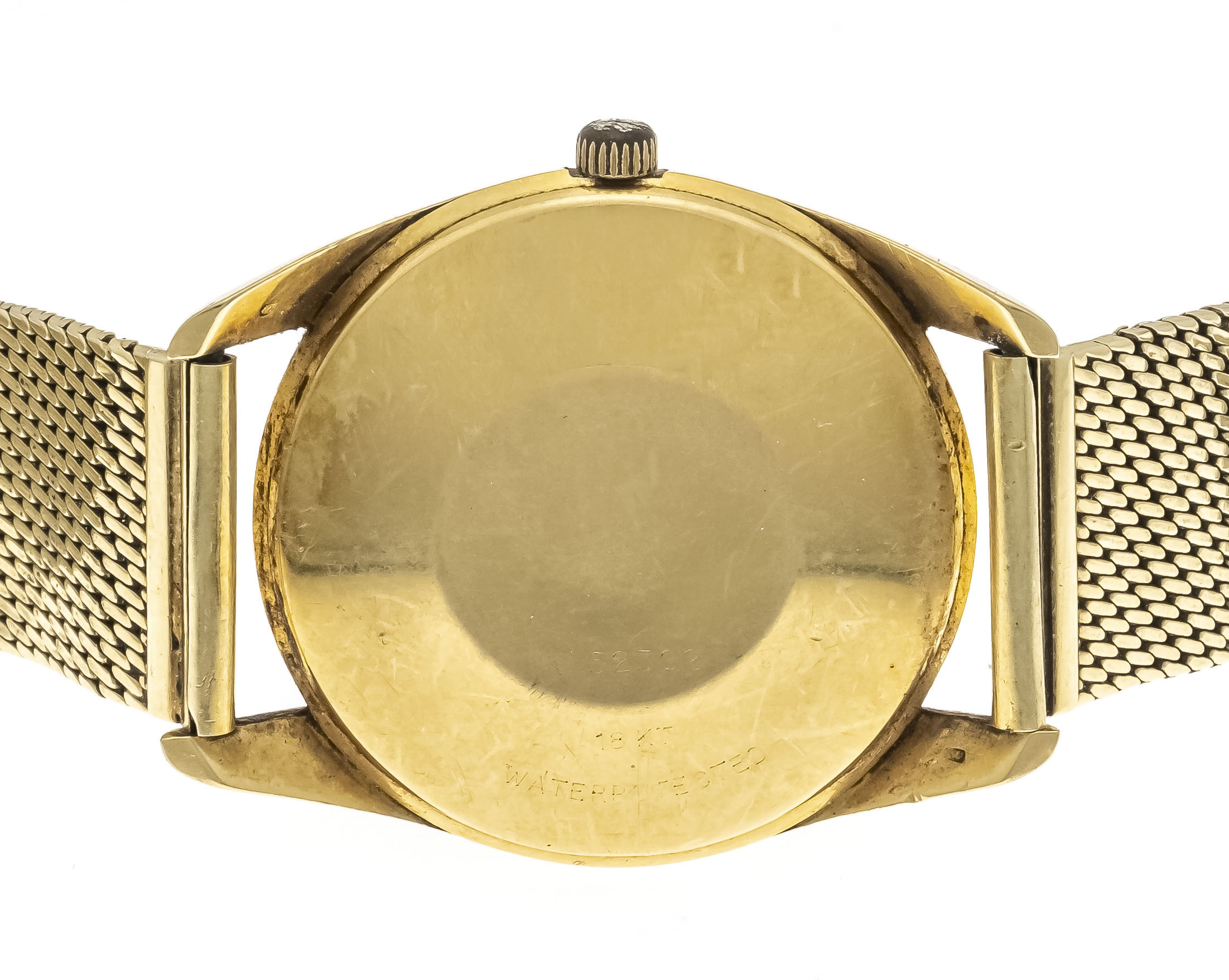 Wilhelm Frölich men's watch 750/000 GG, automatic, Ref. 8482.0664, silver-colored dial with - Image 2 of 2