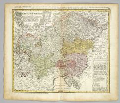 Historical map of Austria -- ''Circulus Austriacus ...'', the Austrian Circle with the Duchies of