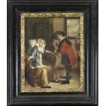 Anonymous genre painter of the 19th century, a doctor in the style of the 17th century, measuring