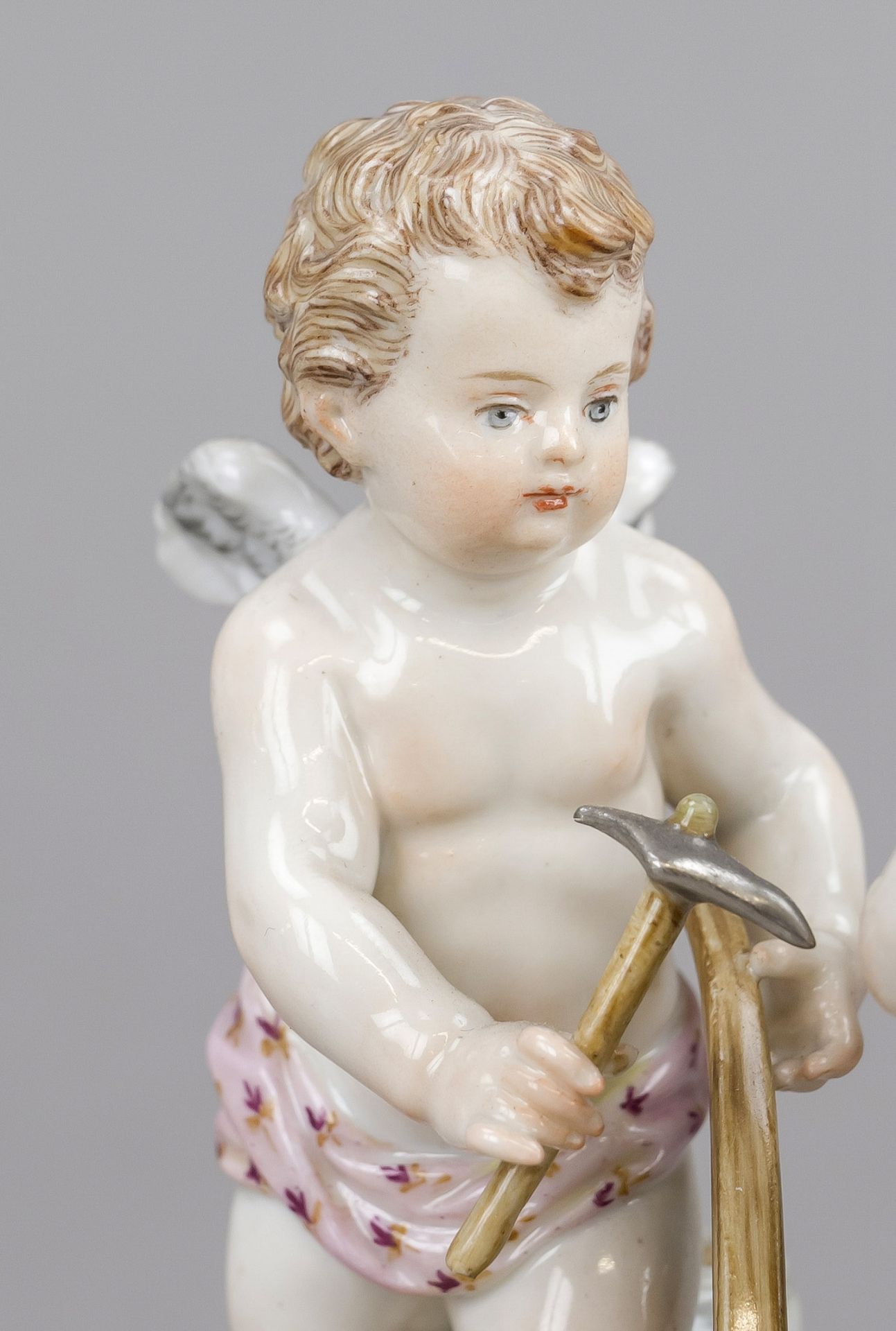 Allegory of Agriculture, Meissen, Knauff swords, mark 1850-1924, 1st choice, designed by Carl - Image 2 of 3