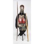 Kendo armor, Japan, 19th/20th century, leather, fabric, lacquer, textile, metal. Heavier signs of