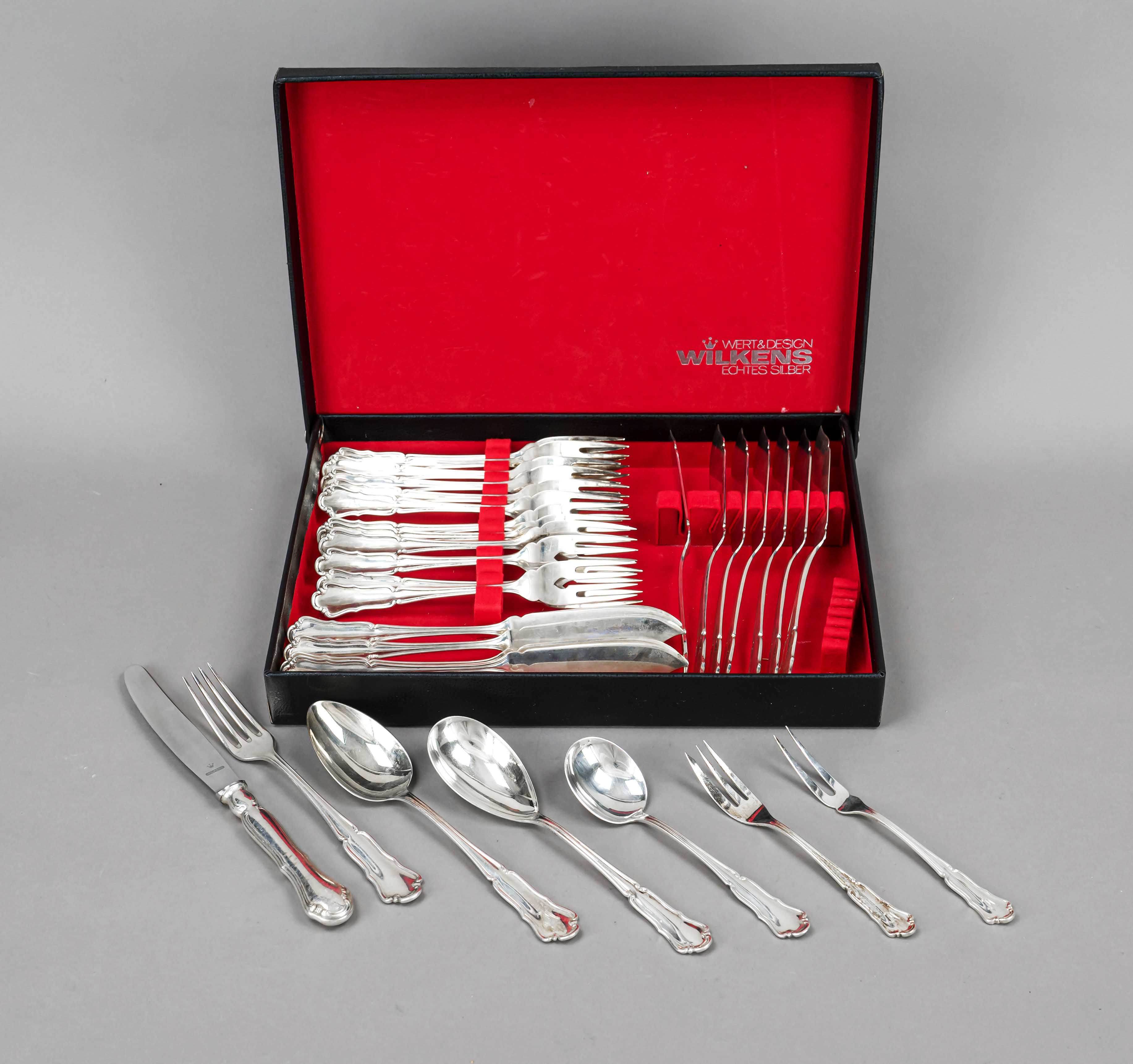 93 pieces Cutlery, German, 20th century, maker's mark M. H. Wilkens & Söhne, Bremen-Hemelingen,