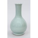 Longquan Selason Vase, China, 19th/20th century Bottle vase with monochrome, celadon-colored glaze