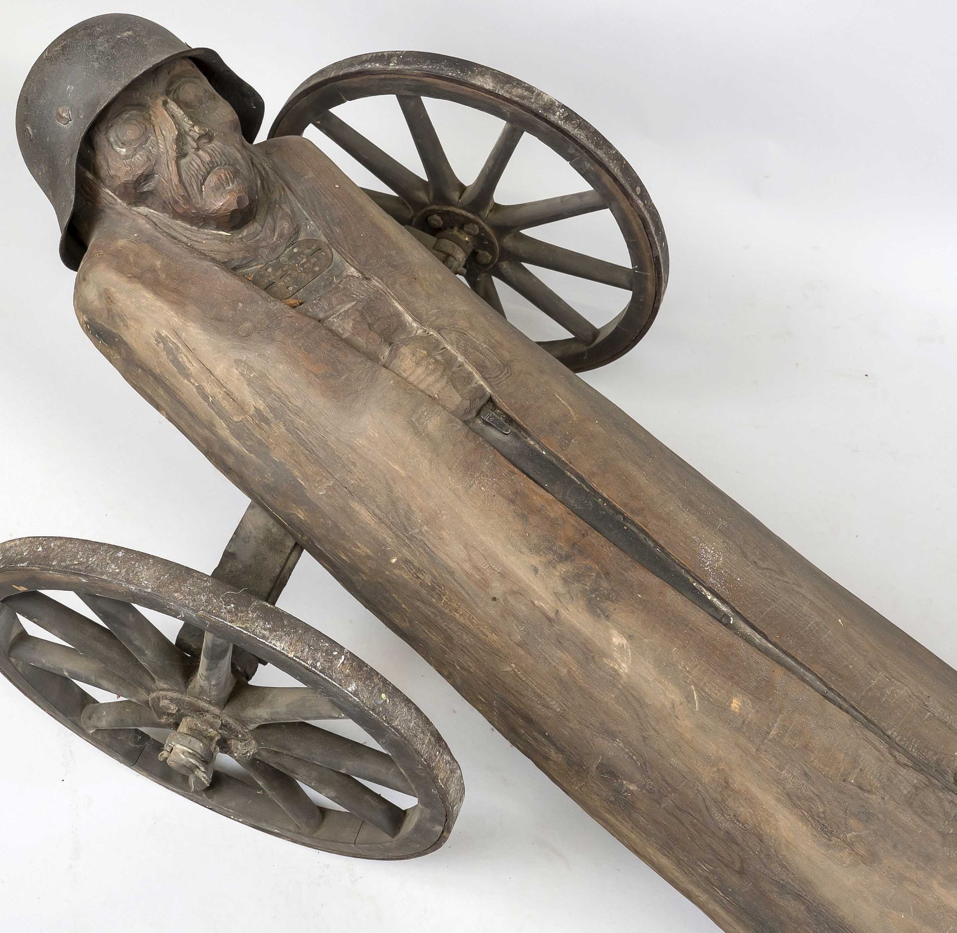 Herbert König (1956-2023), sculptor from Suhl, large anti-war sculpture in the shape of a cannon. - Image 2 of 2