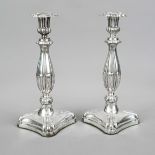 A pair of candlesticks, German, c. 1840, Berlin mark, mark of the 1st master draughtsman J. C. S.