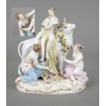 Europa on the bull, Meissen, pommel swords 1850-1924, 1st choice, designed by Johann Friedrich