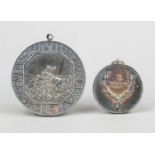 2 Berlin hunting medals, 1930s, silver sieves One from ''Allgemeiner Deutscher Jagdschutzverein