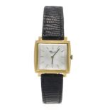 Chopard unisex watch, GG 750/000, Ref. 1918, circa 1960, polished case, plexiglass, silvered dial