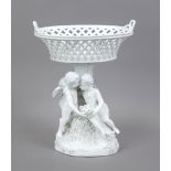 Centerpiece, Meissen, Marcoloni mark, model no. 1933 ?, on a curved terrain plinth with palmette