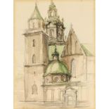 Poland -- group of 6 Polish city views, including Halina Kolodziejska (*1953), Polish artist from