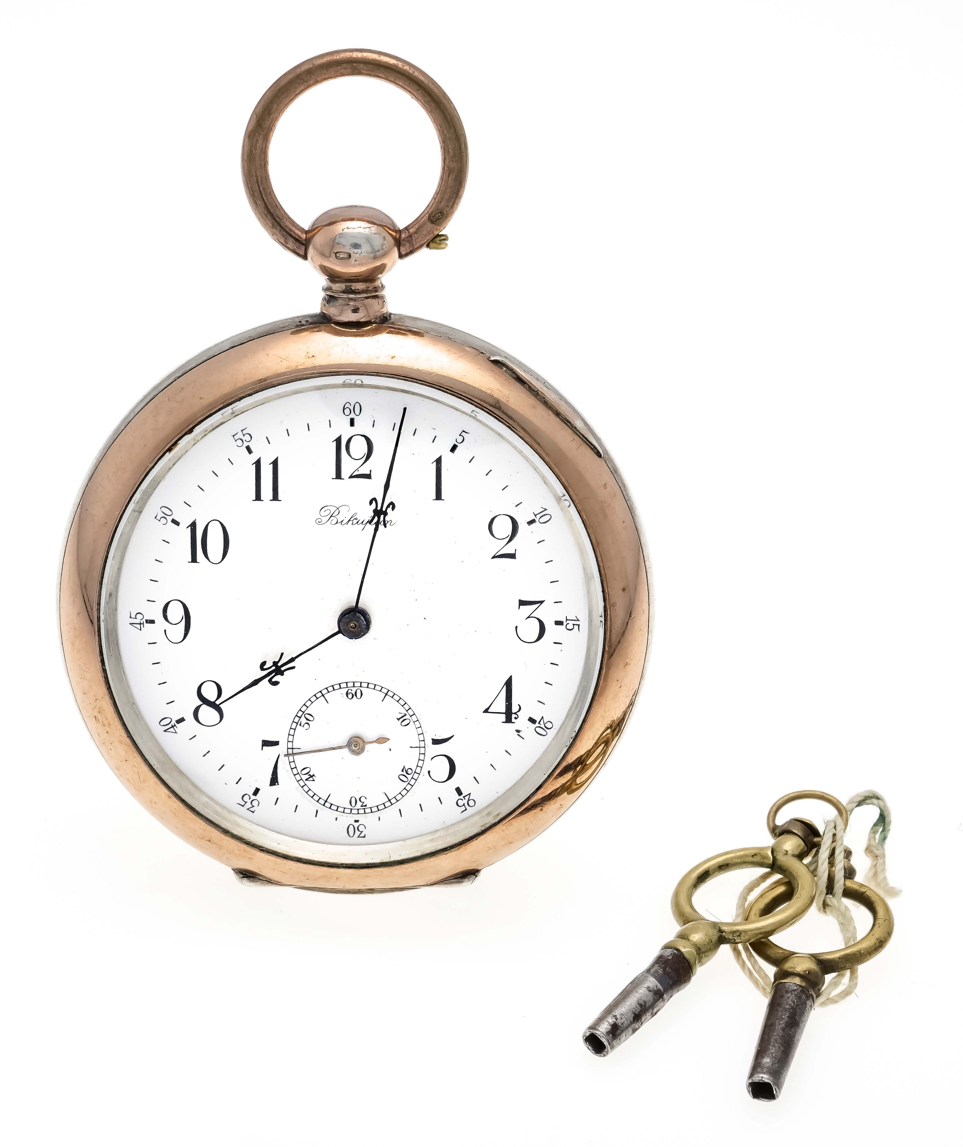 Chopard L.U.C. Bikupan, open key pocket watch, half chronometer, 1 cover 800/000 silver, partly