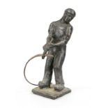 Anonymous sculptor, mid-20th century, steel worker, dark patinated bronze, inscribed ''Hoesch