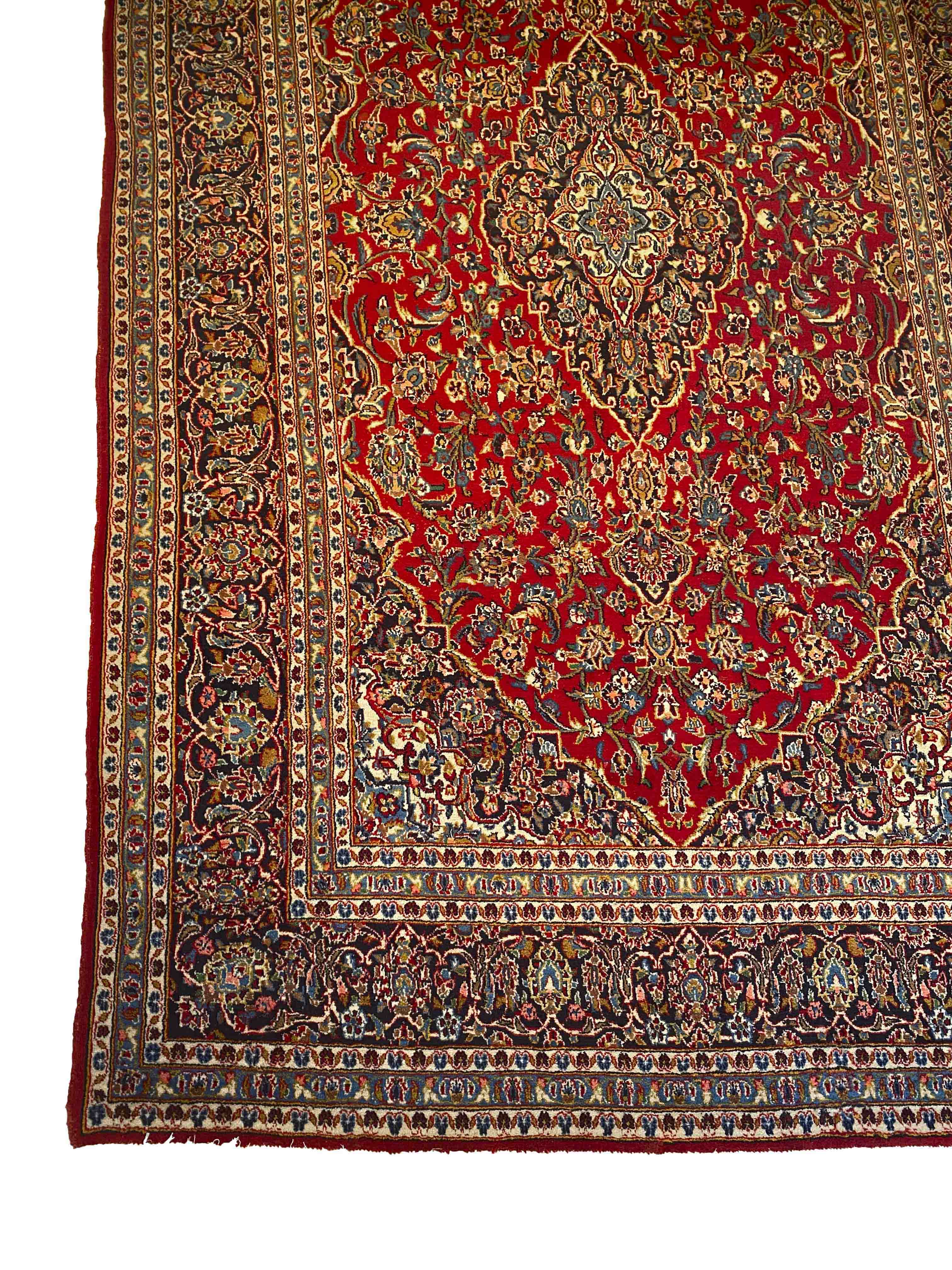 Carpet, Keshan, good condition with minor wear, 385 x 236 cm - The carpet can only be viewed and