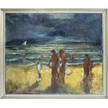 Kai Harald Pihl (1894-1978), Finnish painter, expressive beach scene, oil on canvas, signed lower