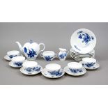 Tea service for 6 persons, 21-piece, Royal Copenhagen, Denmark, marks mostly 1974-78, 1st choice,