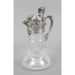 Pitcher with silver mount, Portugal, 20th century, Porto mark, Topazio master's mark, sterling