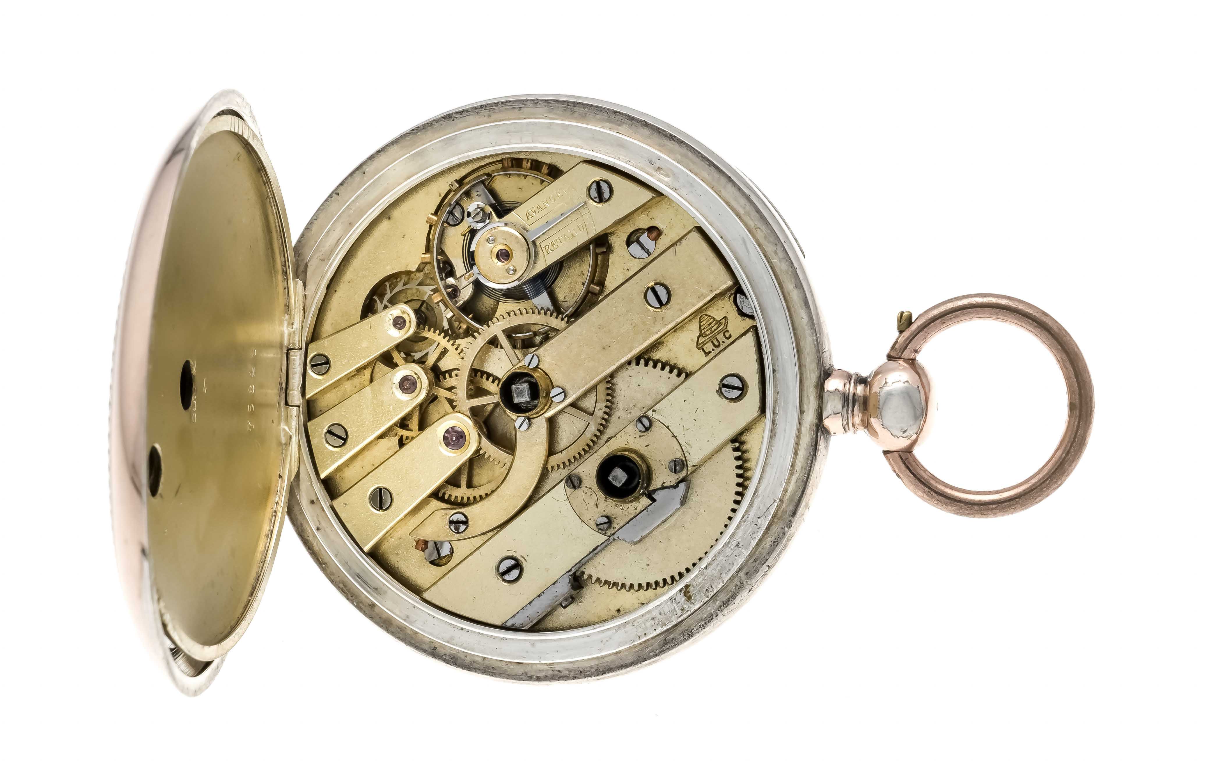 Chopard L.U.C. Bikupan, open key pocket watch, half chronometer, 1 cover 800/000 silver, partly - Image 2 of 3