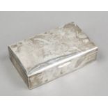 Rectangular cigar box, Egypt, 2nd half 20th century, hallmarked silver, straight, smooth form,