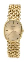 Patek Philippe Ellipse d`Or, men's wristwatch 750/000 GG, Ref. 3848-1 circa 1980, polished case with
