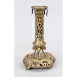 Chandelier, 19th century, brass/bronze. Open-worked with various mythical creatures, dragons and