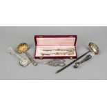 A collection of seven serving pieces, 19th/20th century, various makers, silver of different