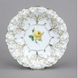 Magnificent bowl, Meissen, Pfeiffer period (1924-34), 1st choice, curved shape, floral painting in