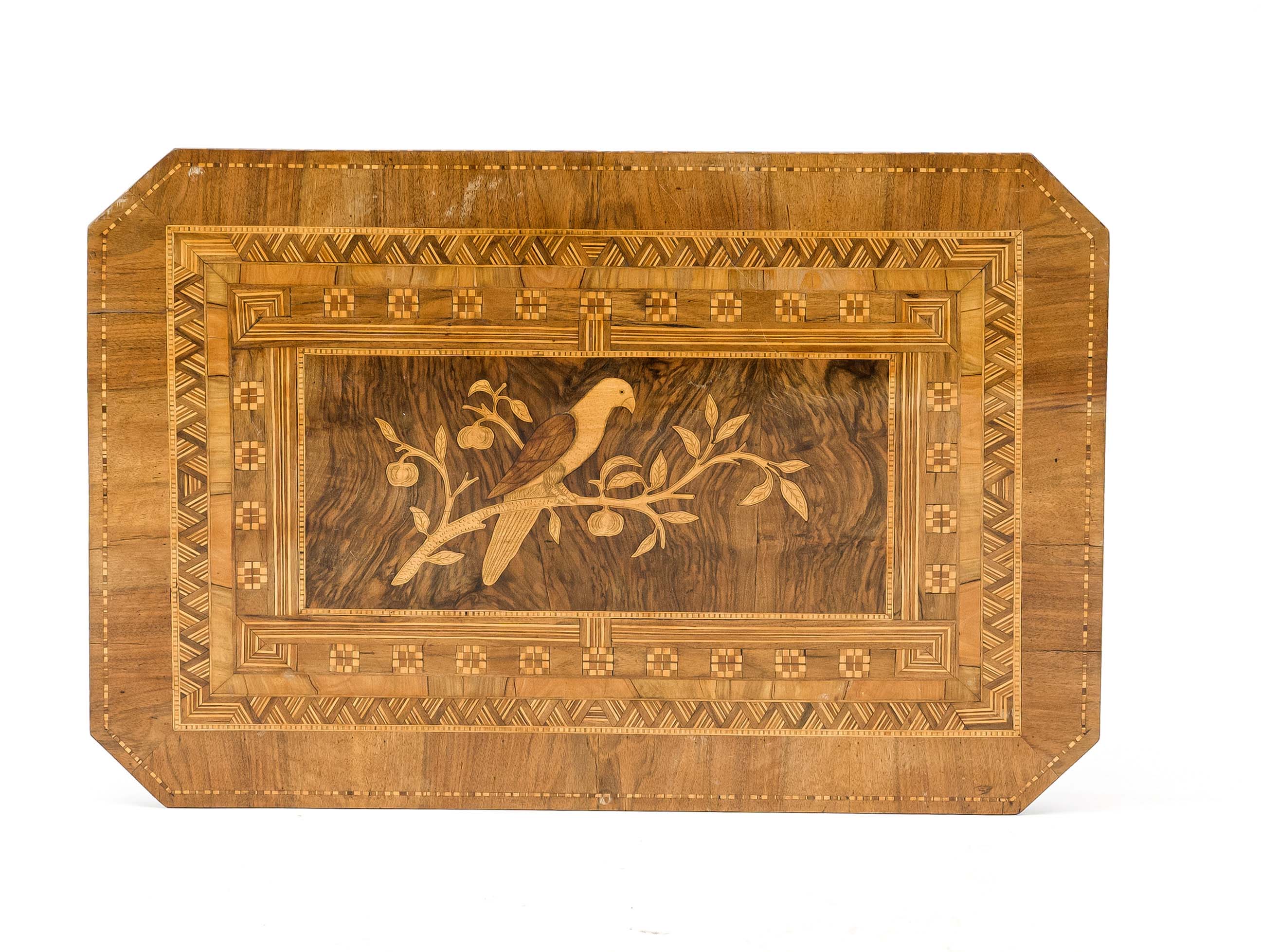 Viennese Biedermeier table, c. 1830, walnut and other precious woods veneered and inlaid, 77 x 80 - Image 2 of 2