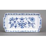 Rectangular serving platter, Meissen, mark after 1934, 1st choice, onion pattern decoration in