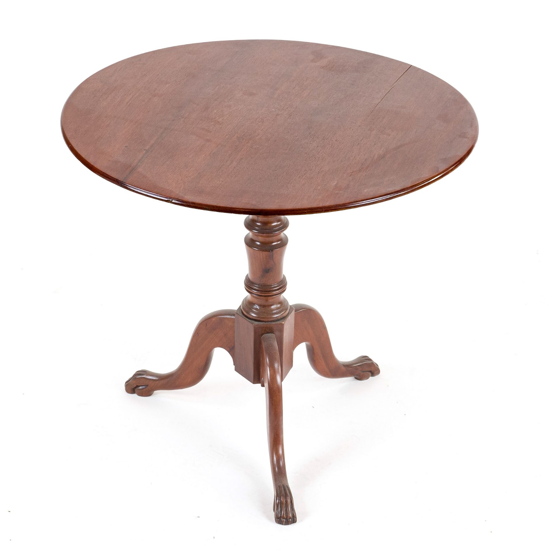 Round side table, 19th century, mahogany, h. 58 cm, d. 62 cm - The furniture can only be viewed