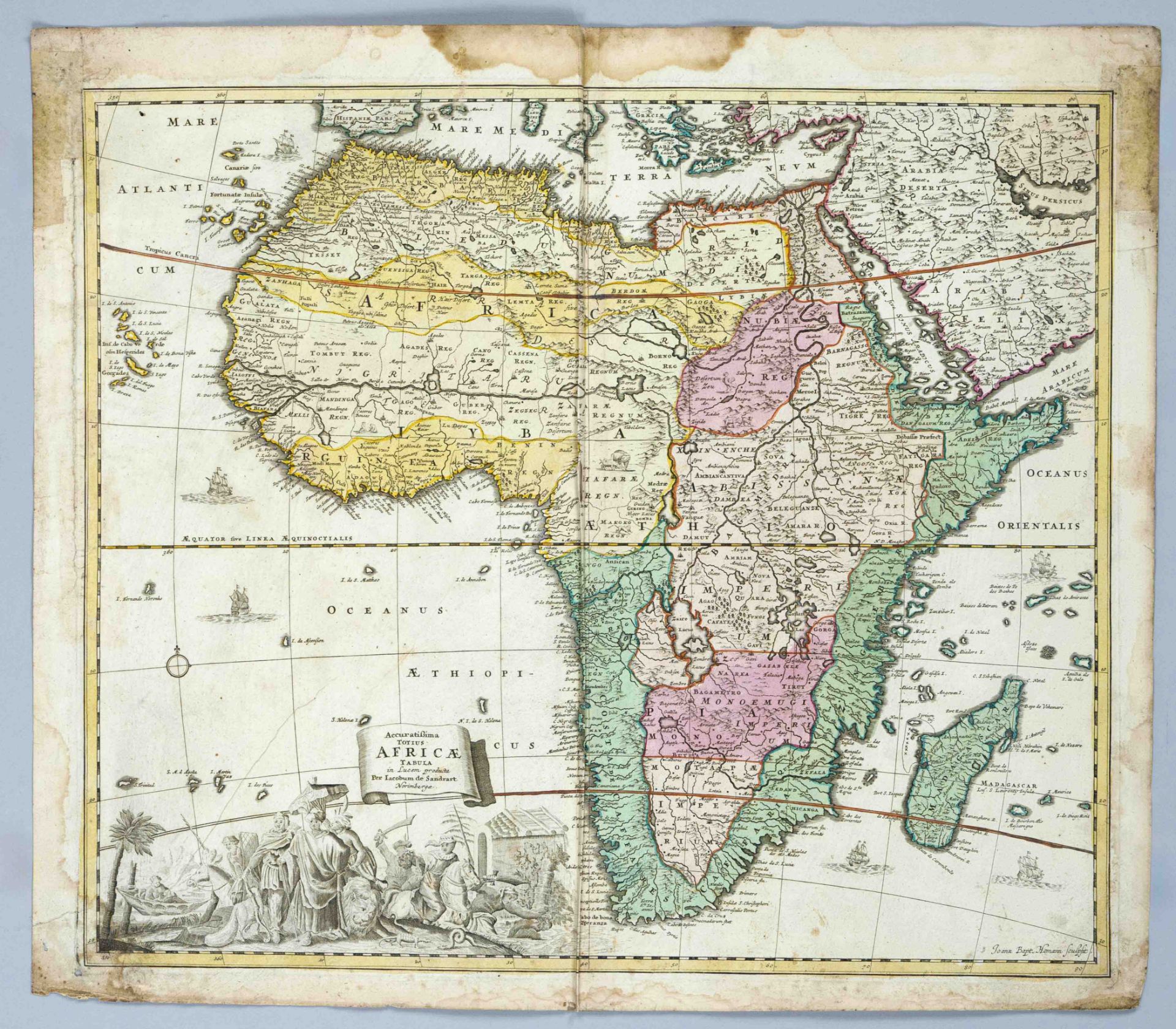 Historische Karte von Afrika, '