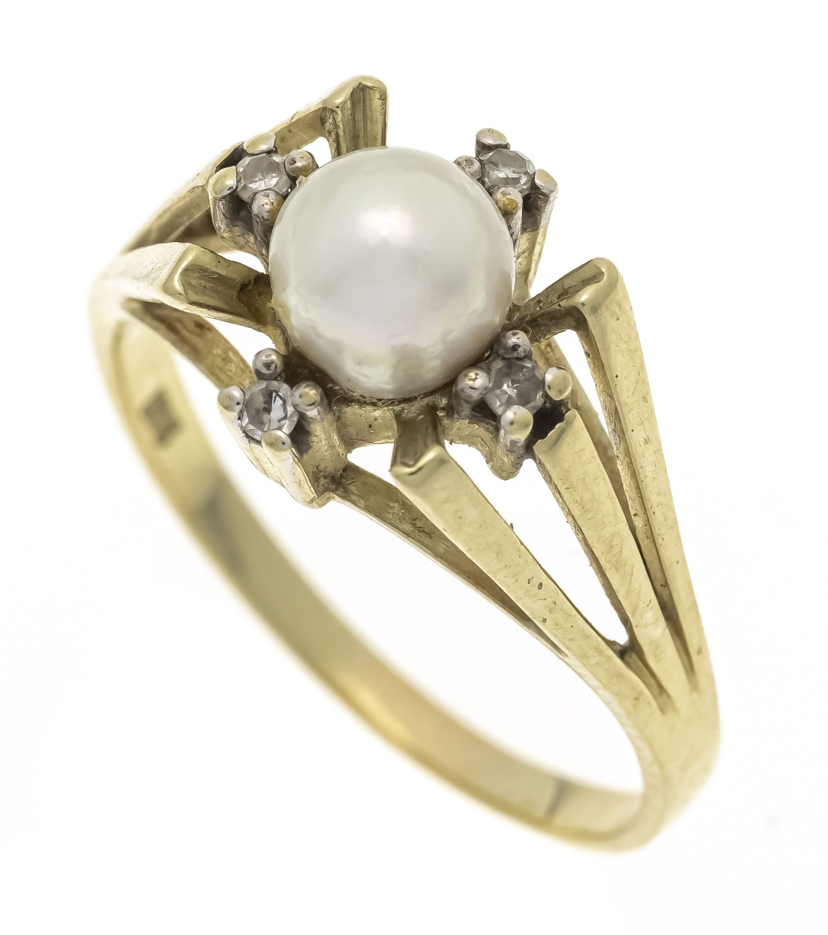 Perlen-Diamant-Ring GG 585/000