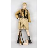 Mannequin with HJ uniform. Clothing and accessories probably 1st half of the 20th century. Shirt,