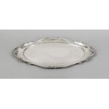 Oval tray, German, 20th century, maker's mark M. H. Wilkens & Söhne, Bremen-Hemelingen, silver 800/
