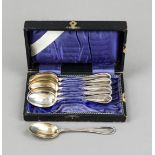 Six teaspoons, German, 20th century, maker's mark M. H. Wilkens & Söhne, Bremen-Hemelingen, silver