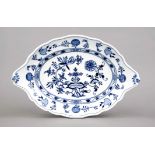 Roasting platter, Meissen, Knauff Schwerter, 1886-1924, 1st choice, New cut-out form, raised handles