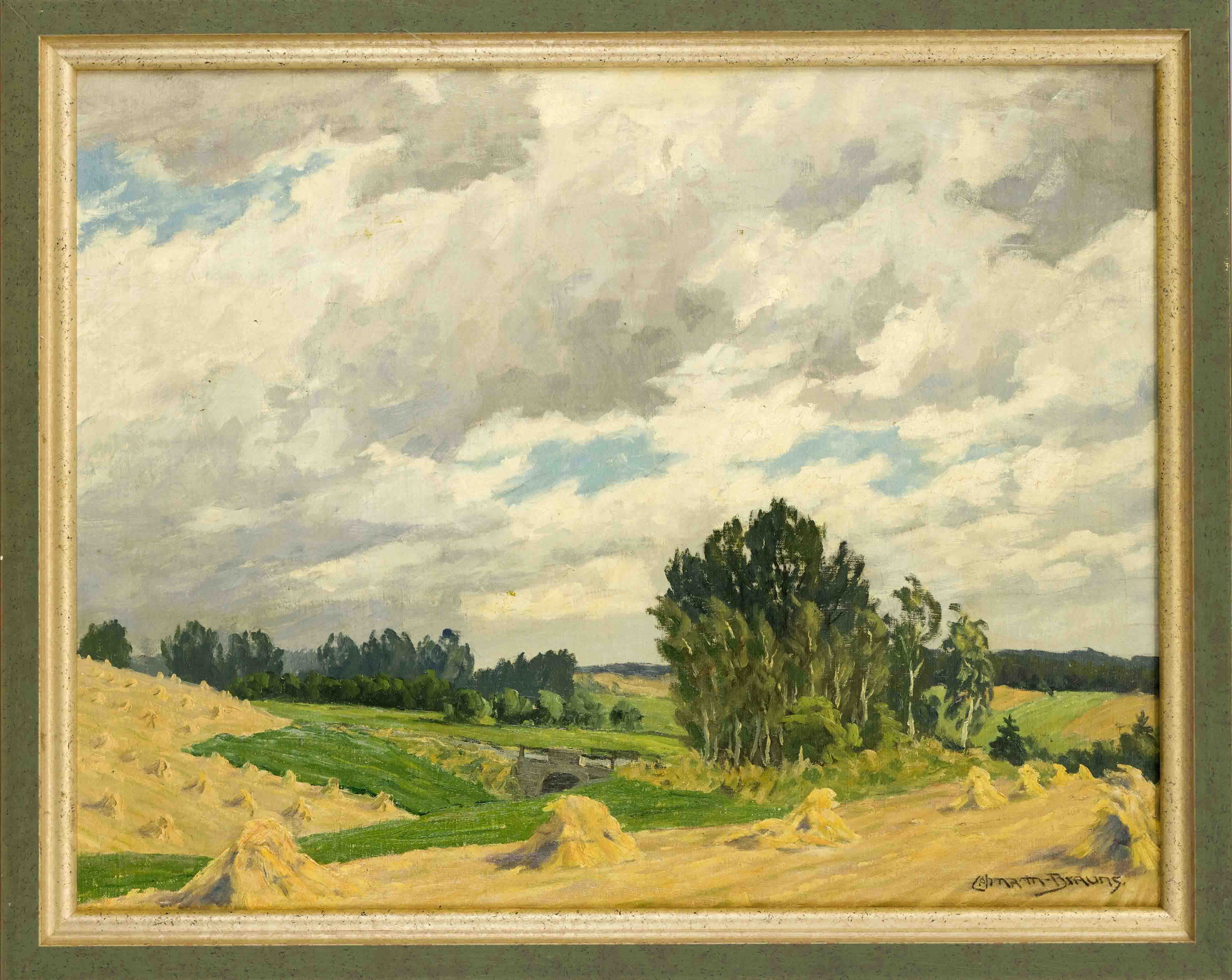 Paul Lehmann-Brauns (1885-1970), ''Sommer ind er Mark'', oil on canvas, signed lower right,