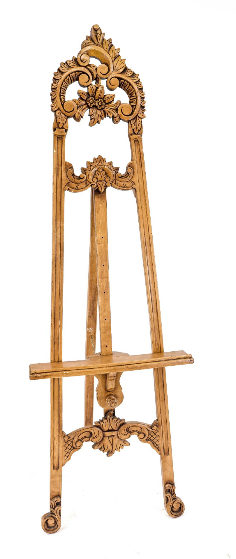 Easel in historicism style, 20th century, painted wood, 190 x 60 cm