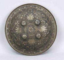 Sipar, Persia 19th century, metal, decorated with palmettes, tendrils and flowers, rubbed and