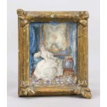 Rectangular miniature after Pierre Chasselat, 18th/19th century, polychrome tempera painting on a