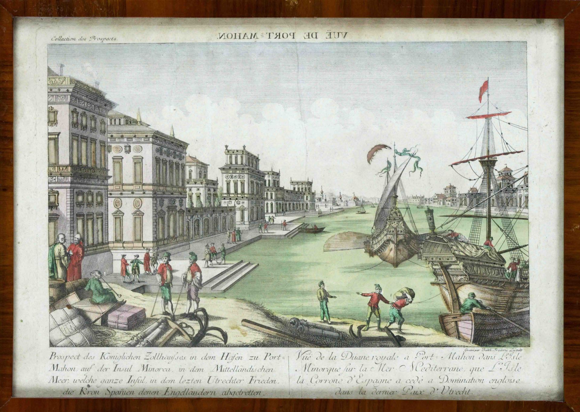 Zwei Guckkastenblätter um 1780, - Bild 2 aus 2