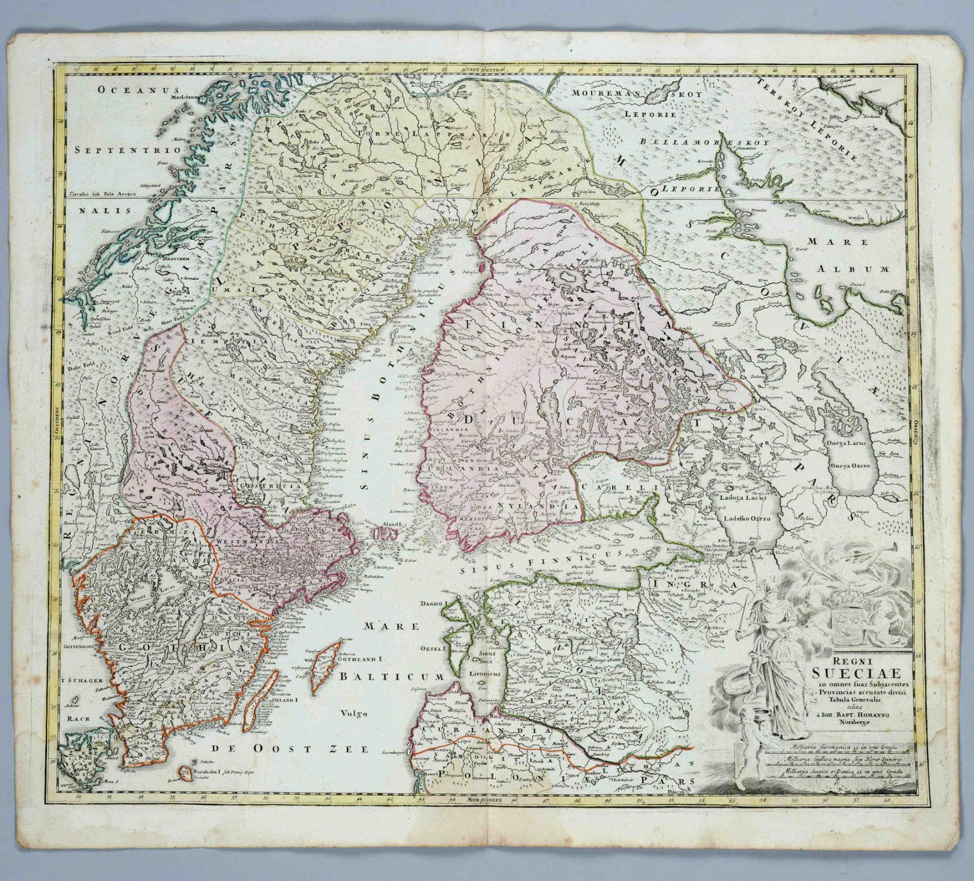 Historische Karte von Schweden,