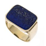 Lapis lazuli ring GG 585/000 with a lapis lazuli plate 16 x 12 mm, RG 57, 7.0 g