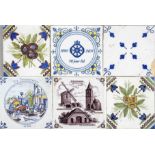 158 Various tiles, 19th/20th century, different decorations and sizes (13 x 13 and 15 x 15 cm),