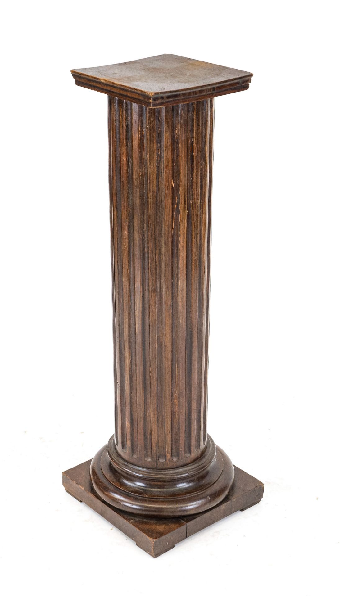 Flower column/palm pedestal around 1900, walnut, 97 x 33 x 33 cm